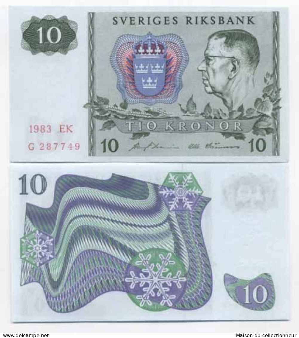 Billet De Collection SUEDE Pk N° 52 - 10 Couronnes - Schweden