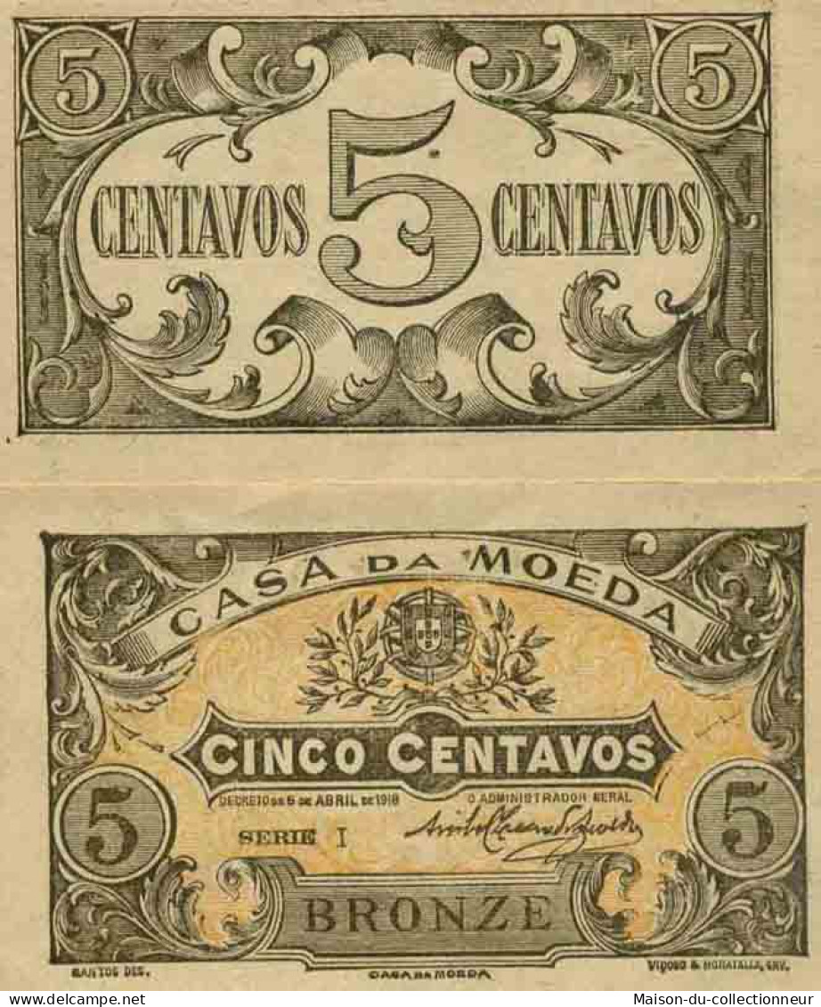 Billet De Banque Collection Portugal - PK N° 99 - 5 Escudos - Portugal