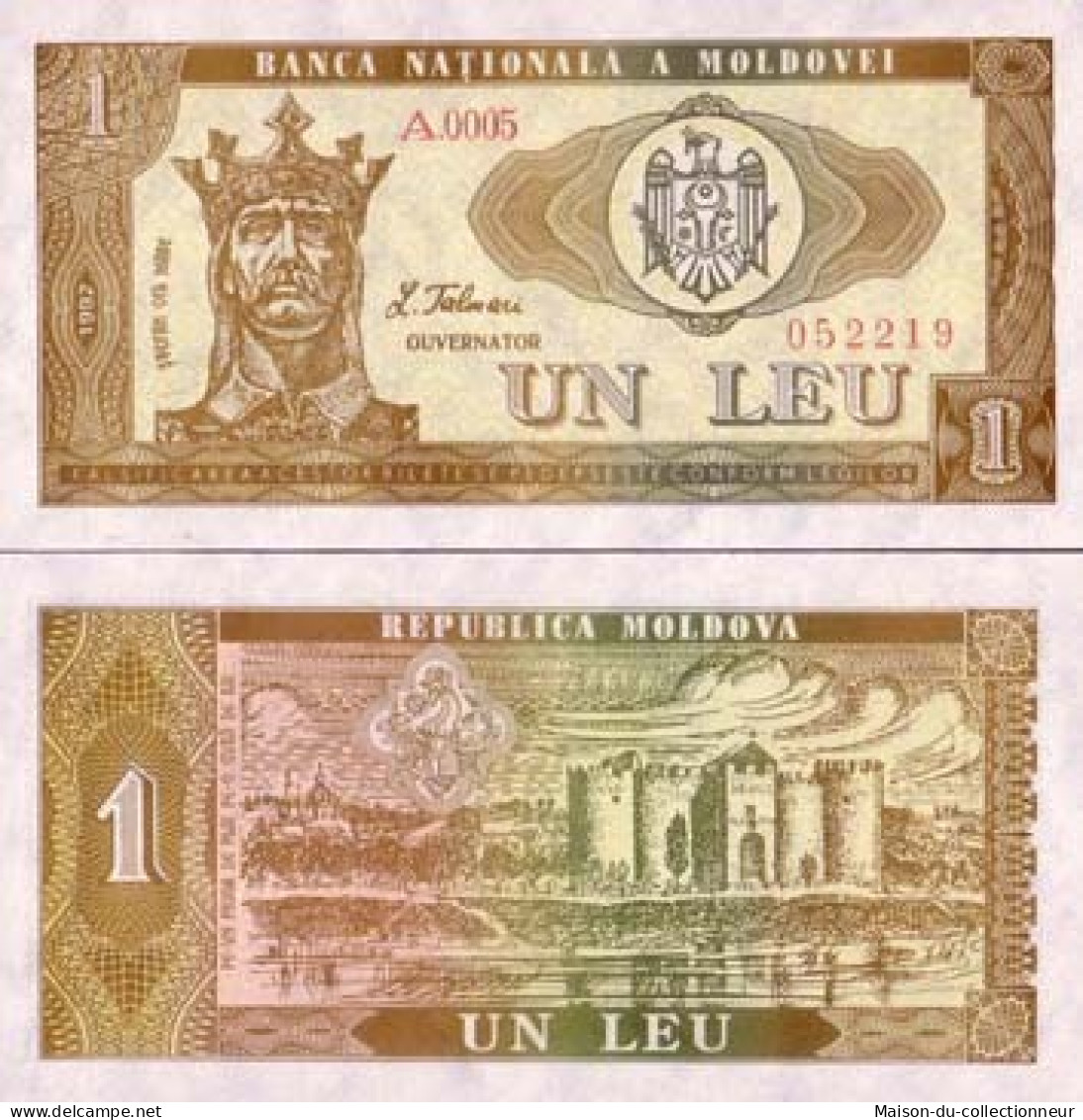 Billets Collection Moldavie Pk N°  5 - 1 Leu - Moldavia