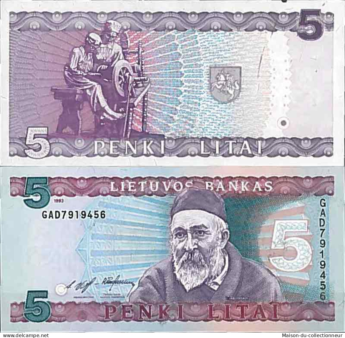 Billet De Banque Collection Lituanie - PK N° 55 - 5 Litai - Lituanie