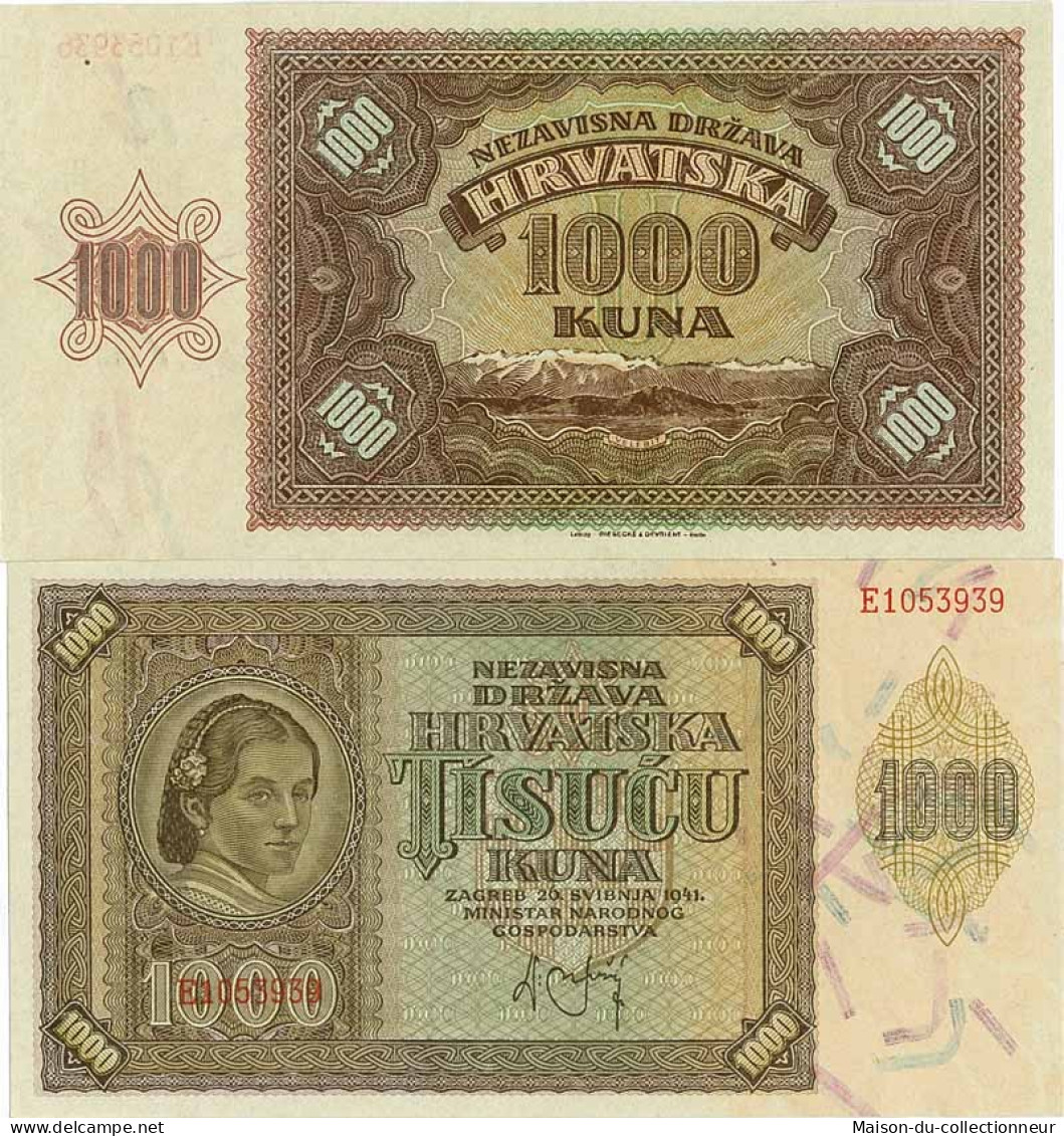 Billets De Banque Croatie Pk N° 4 - 1000 Kuna - Croatie