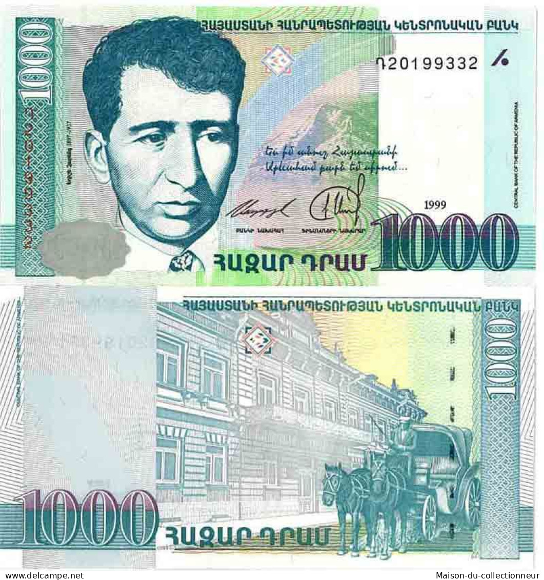 Billet De Banque Collection Arménie - PK N° 45 - 1 000 Drams - Armenia