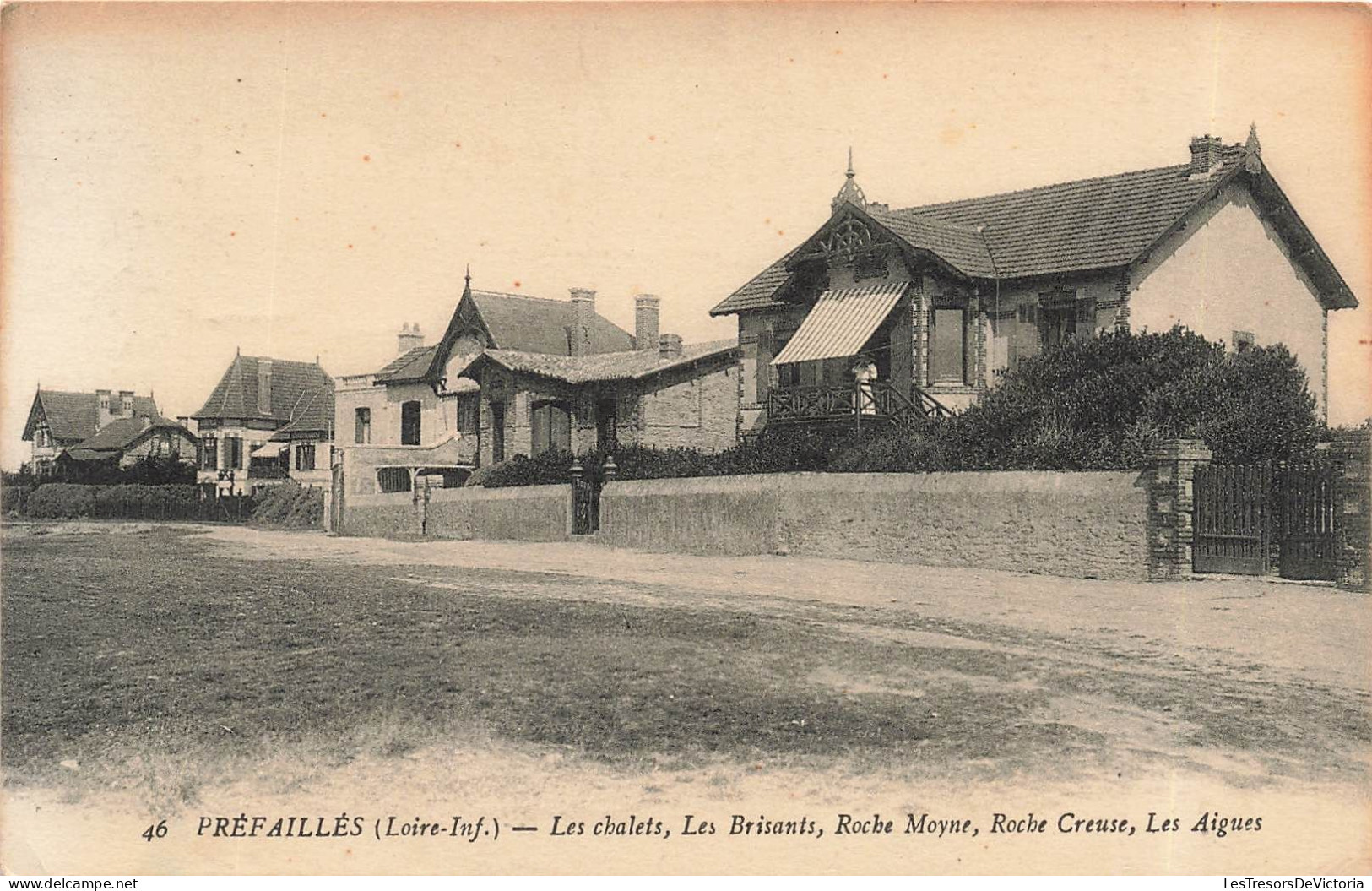 FRANCE - Préfailles - Les Chalets - Les Brisants - Roche Moyne - Roche Creuse - Les Aigues - Carte Postale Ancienne - Préfailles