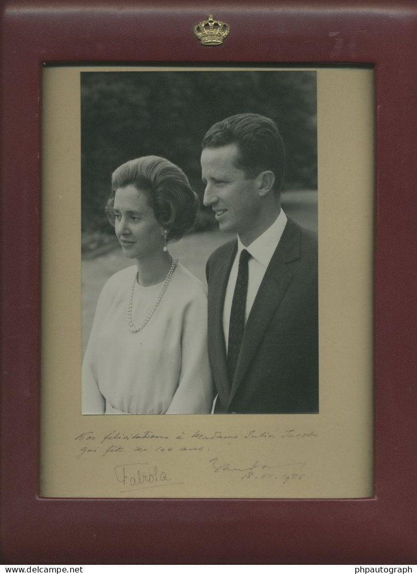 Baudouin Of Belgium & Fabiola - King Of The Belgians - RARE Signed Photo - COA - Familles Royales