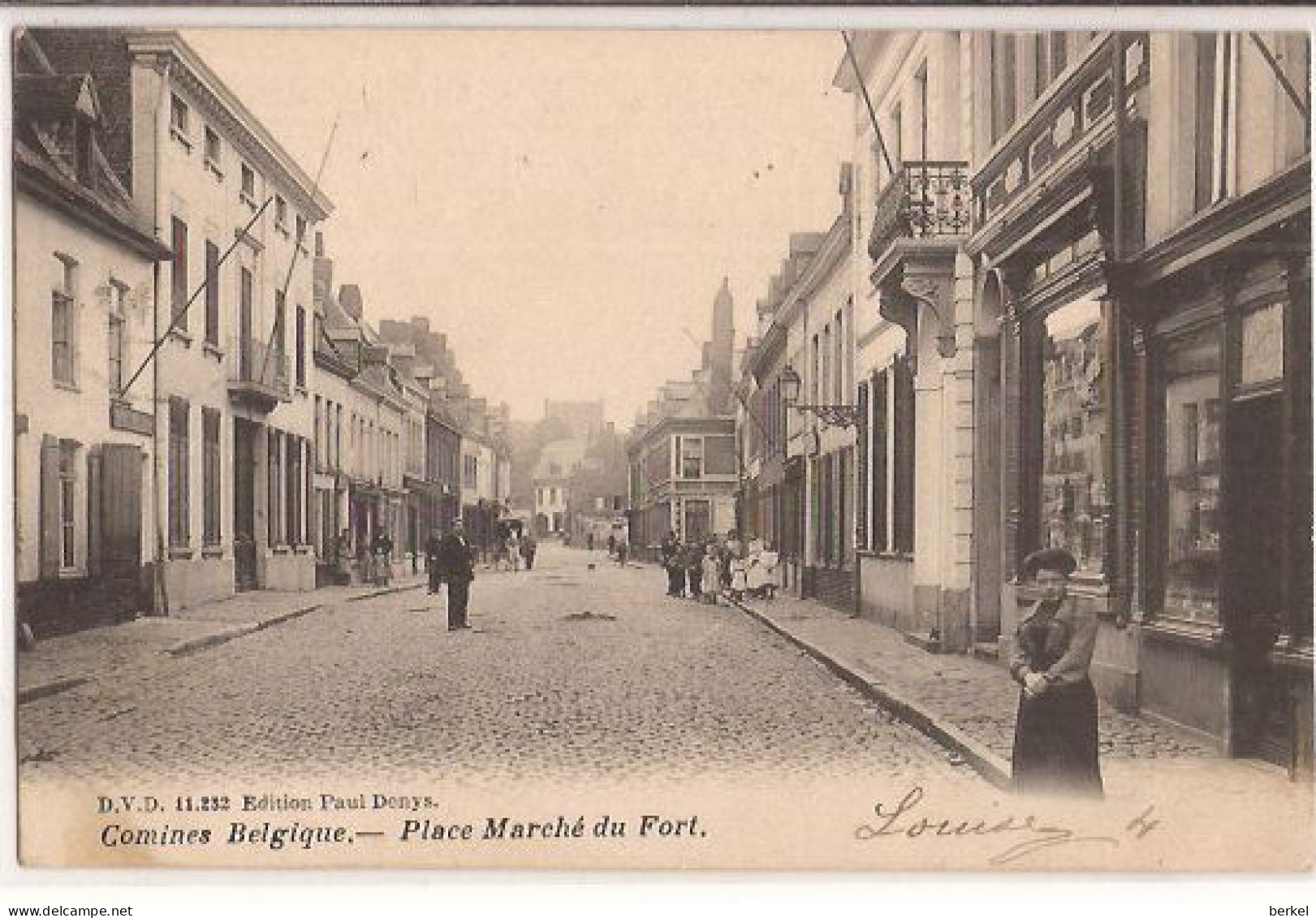 Comines Warneton - PLACE MARCHE DU FORT - Ed. Paul Denys - REF 1710 - Circulé 1905 D1 - Comines-Warneton - Komen-Waasten