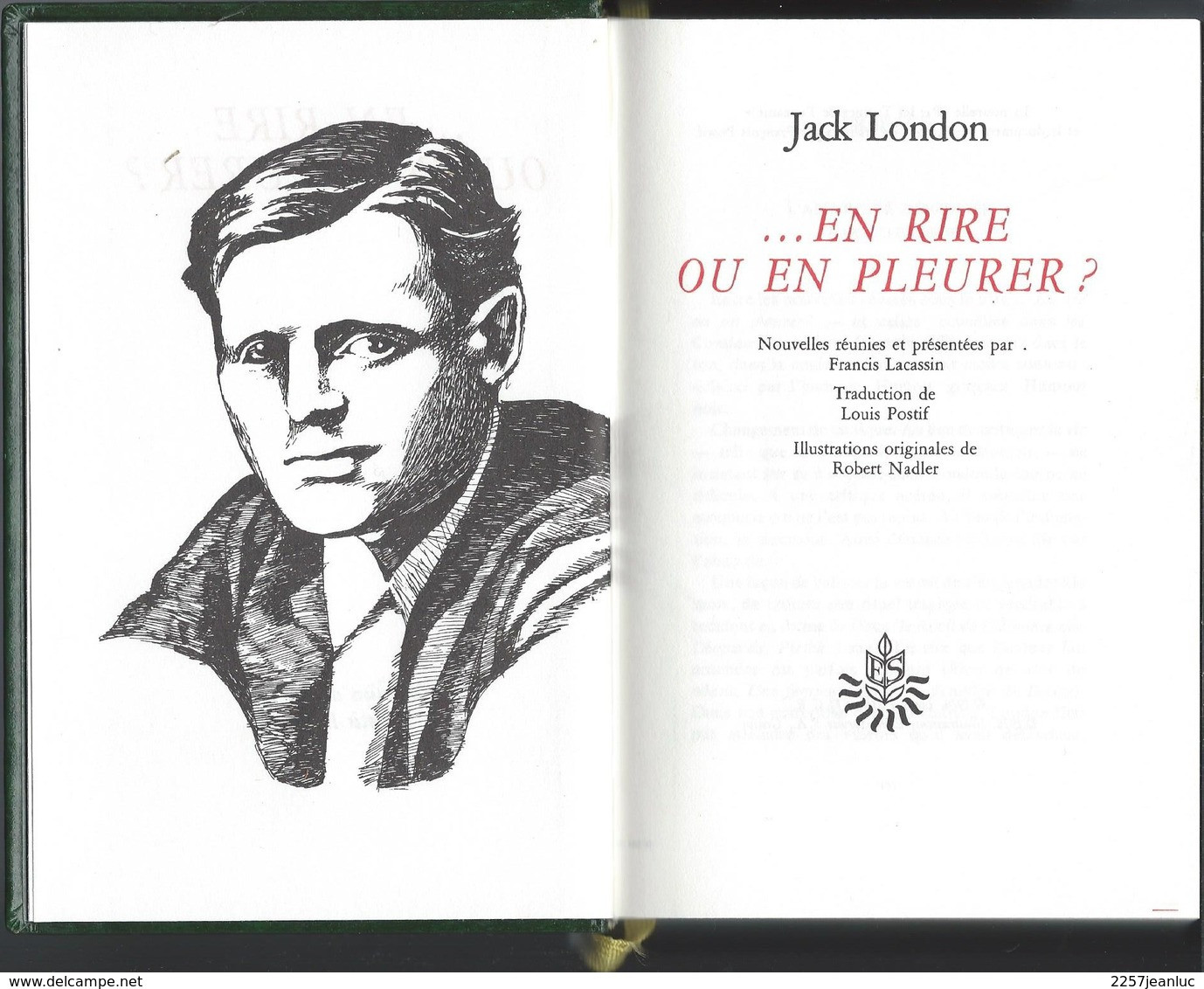 Jack London Lot De 5 Livres Présentées Par Francis Lacassin - Roman Noir