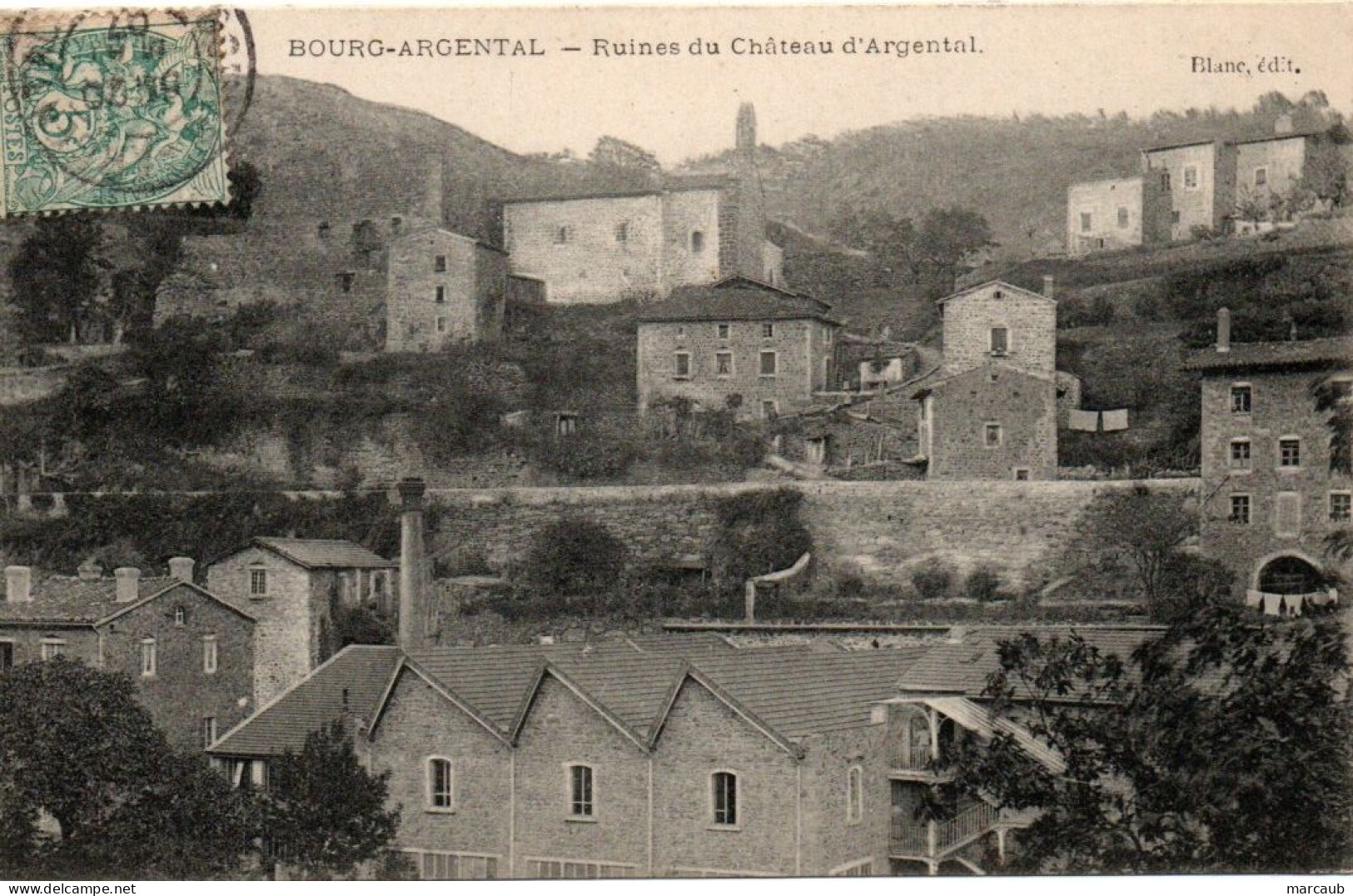 CPA 42 Loire - BOURG ARGENTAL - Ruines Du Château D'Argental - Bourg Argental