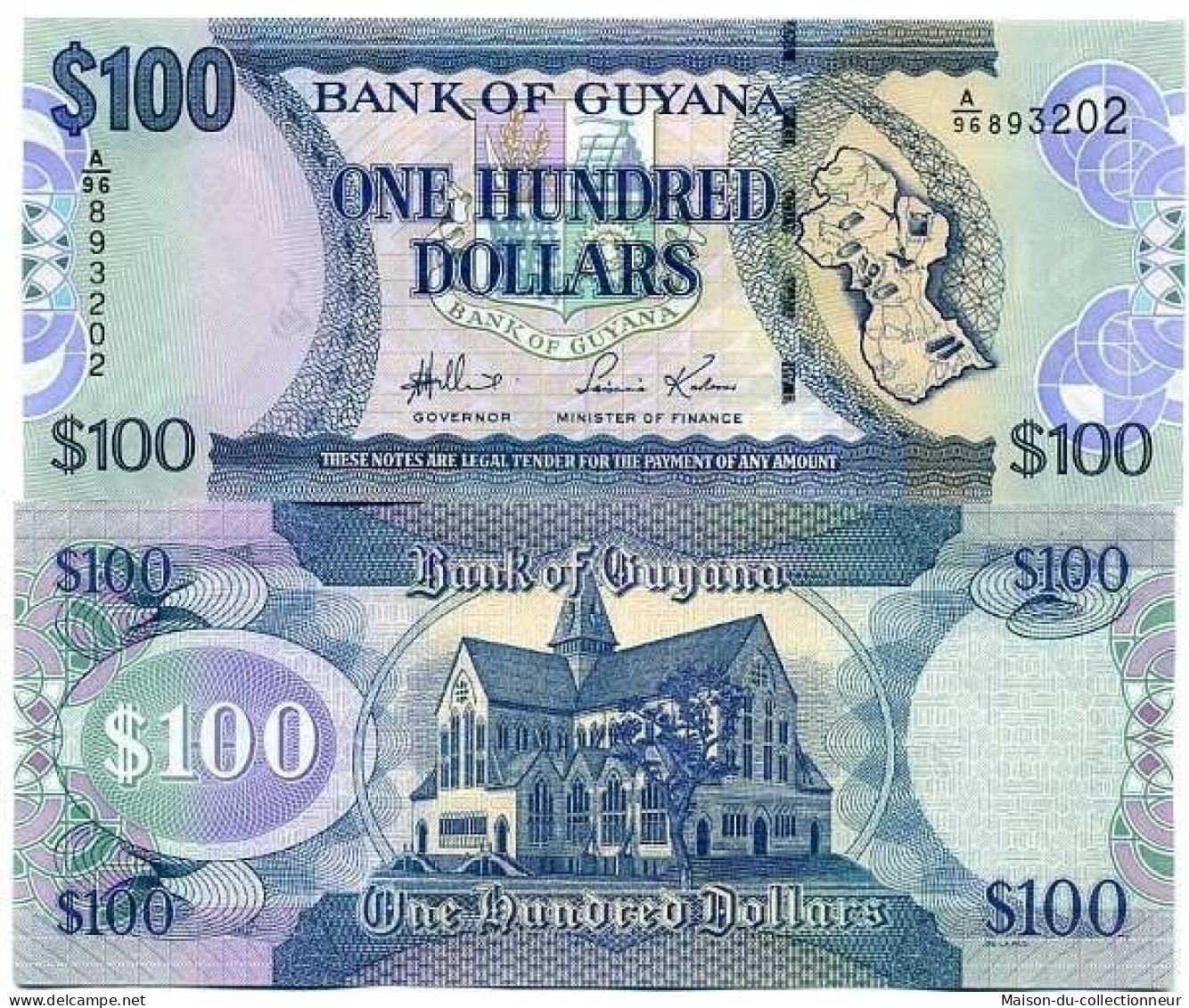 Billets De Banque Guyana Pk N° 36 - 100 Dollars - Guyana