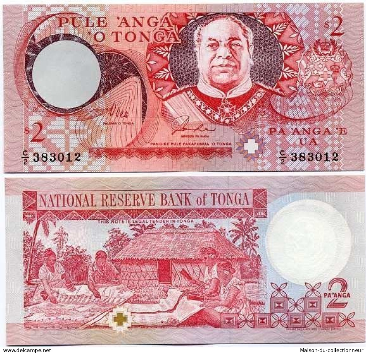 Billet De Banque Tonga Pk N° 32 - Banque De 2 Pa'anga - Tonga