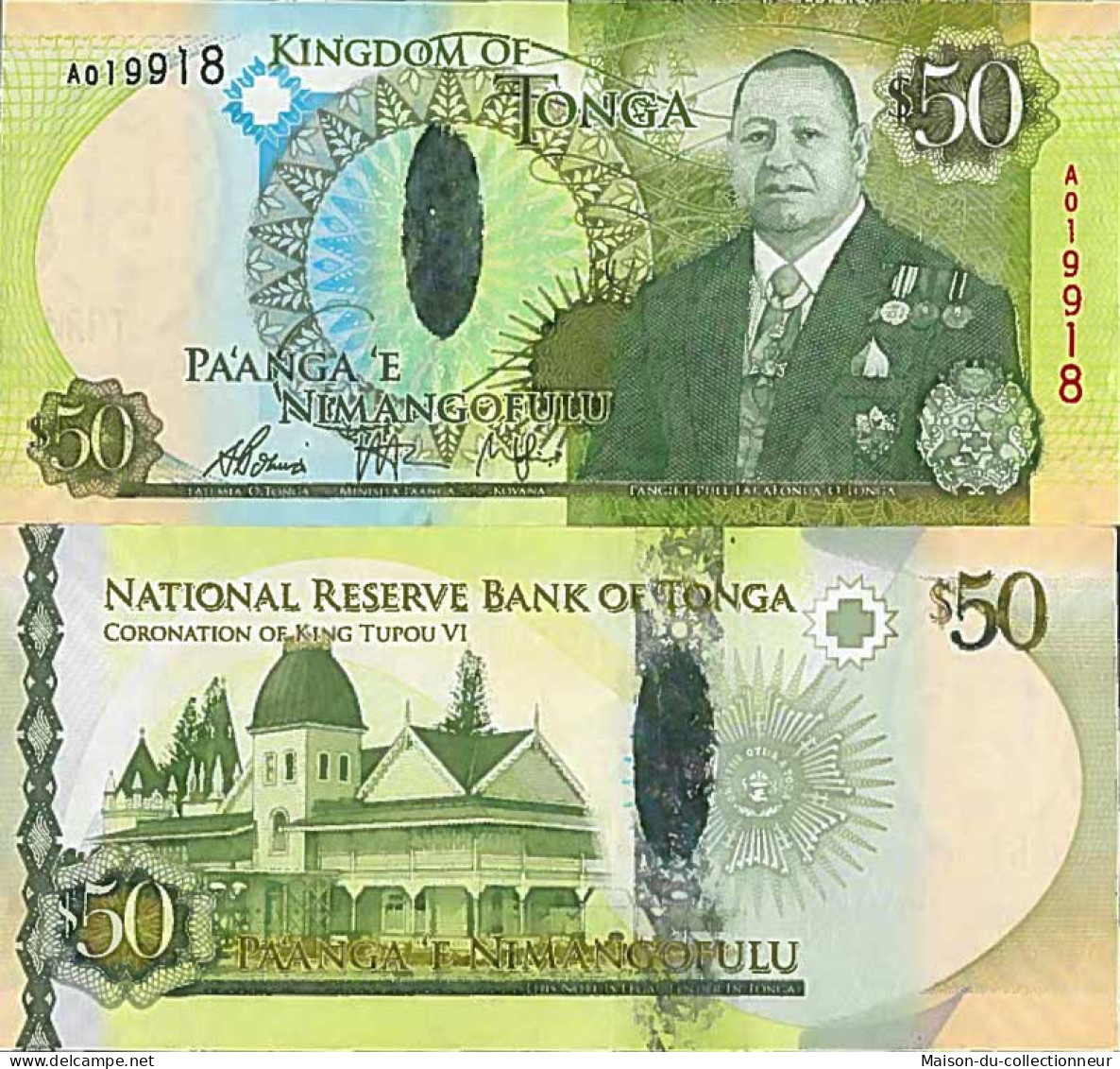 Billet De Banque Collection Tonga - PK N° 48 - 50 Pa'anga - Tonga