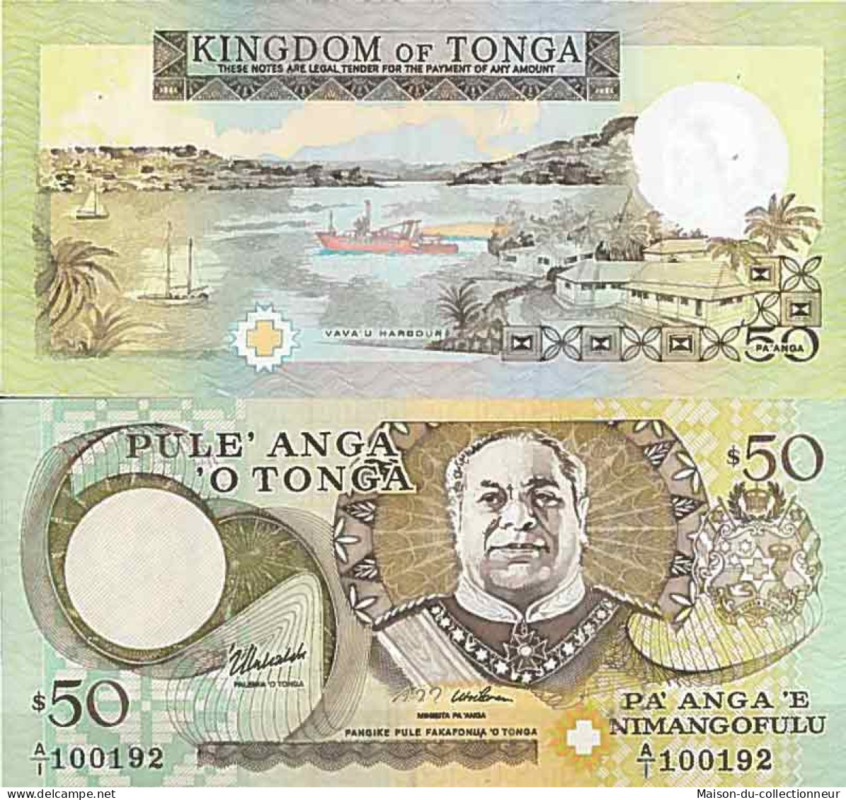 Billet De Banque Collection Tonga - PK N° 36 - 50 Pa'anga - Tonga