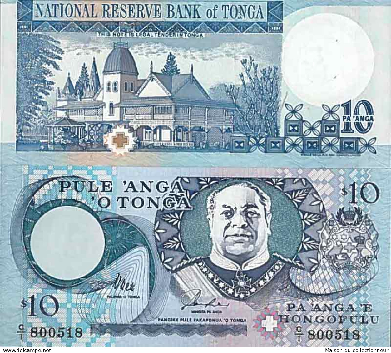 Billet De Banque Collection Tonga - PK N° 34 - 10 Pa'anga - Tonga