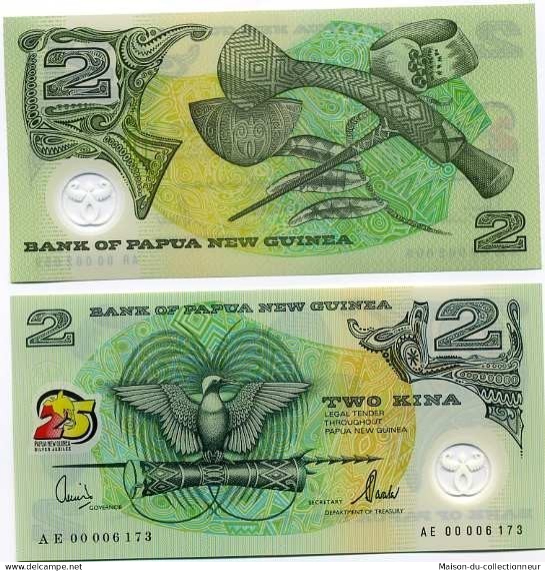 Papouasie Nlle Guinee - Pk N° 21 - Billet De Collection De 2 Kina - Papoea-Nieuw-Guinea