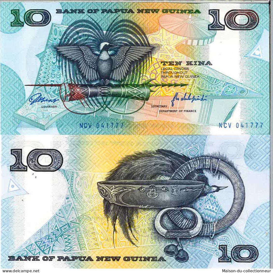 Billet De Banque Collection Papouasie Nouvelle Guinée - PK N° 9 - 10 Kina - Papua Nuova Guinea