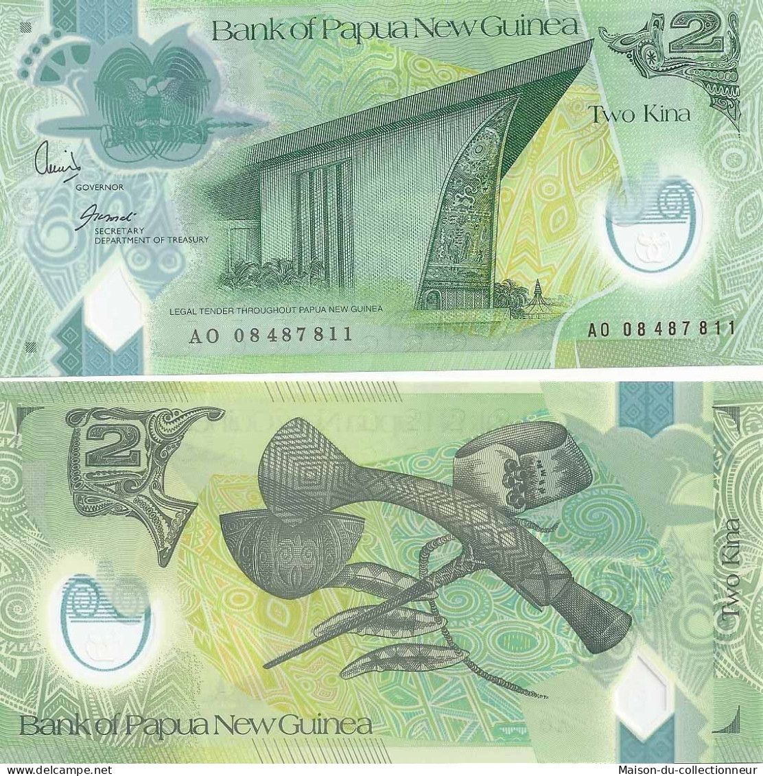 Papouasie Nlle Guinee - Pk N°  28 - Billet De Banque De 2 Kina - Papouasie-Nouvelle-Guinée