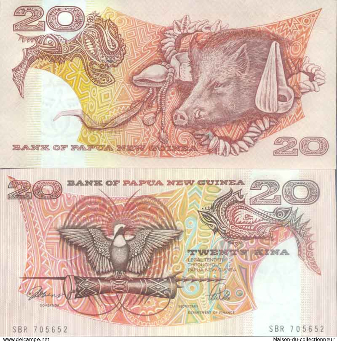 Billet De Banque Collection Papouasie Nlle Guinee - PK N° 10 - 20 Kina - Papua Nuova Guinea