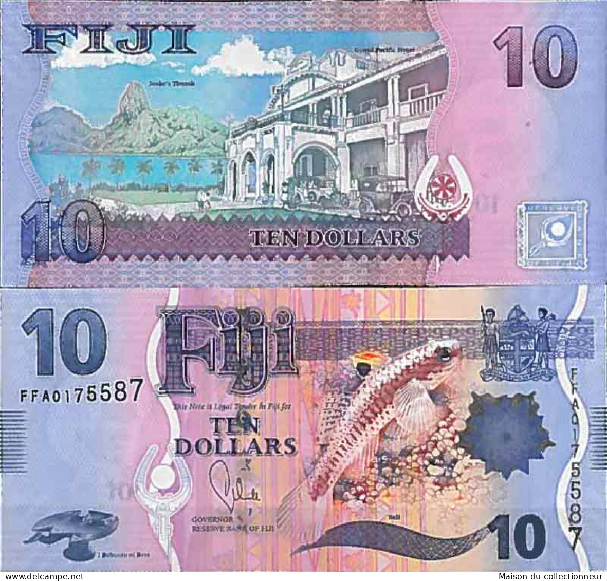 Billet De Banque Collection Fidji - PK N° 116 - 10 Dollars - Fiji