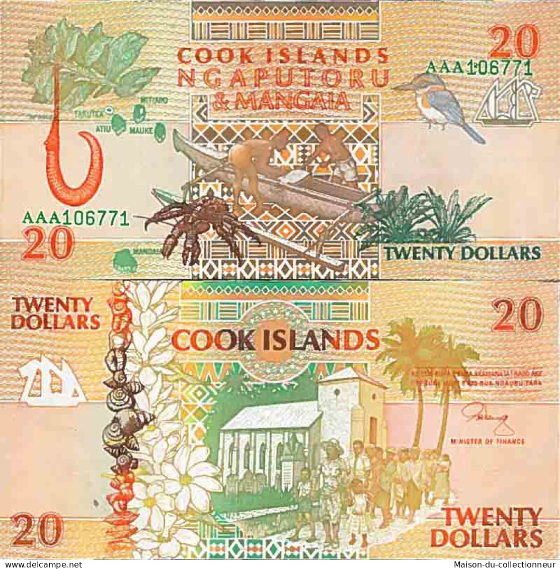 Billet De Banque Collection Iles Cook - PK N° 9 - 20 Dollars - Cook Islands