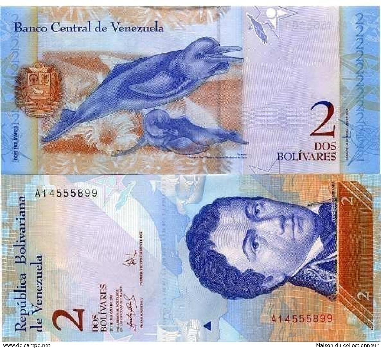 Billet De Collection Venezuela Pk N° 88 - 2 Bolivares - Venezuela