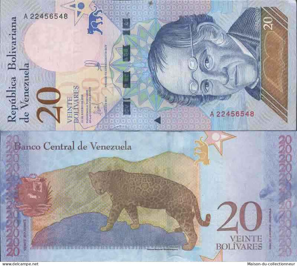 Billet De Banque Collection Venezuela - PK N° 999 - 20 Bolivares - Venezuela