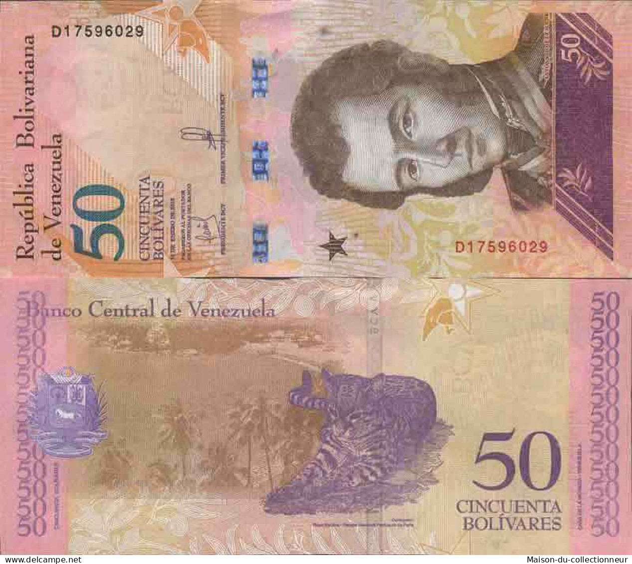 Billet De Banque Collection Venezuela - PK N° 999 - 50 Bolivares - Venezuela