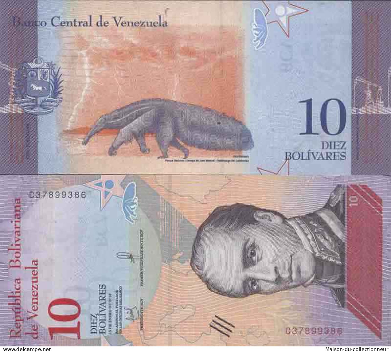 Billet De Banque Collection Venezuela - PK N° 999 - 10 Bolivares - Venezuela