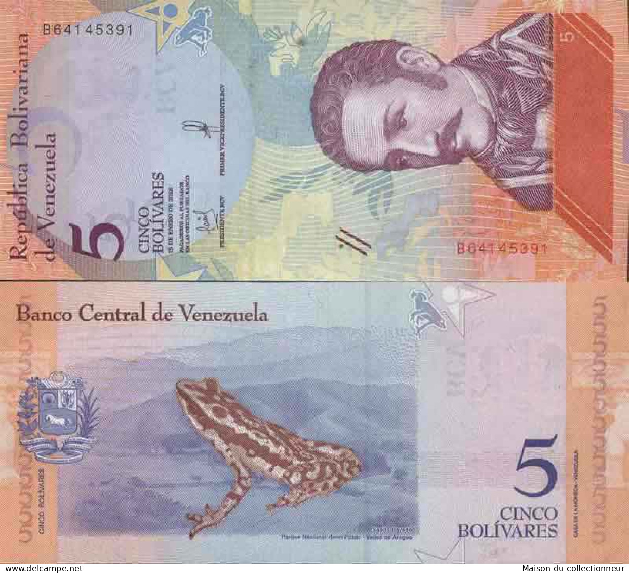 Billet De Banque Collection Venezuela - PK N° 999 - 5 Bolivares - Venezuela