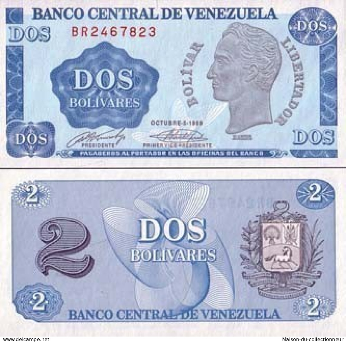 Billets Collection Venezuela Pk N° 69 - 2 Bolivares - Venezuela