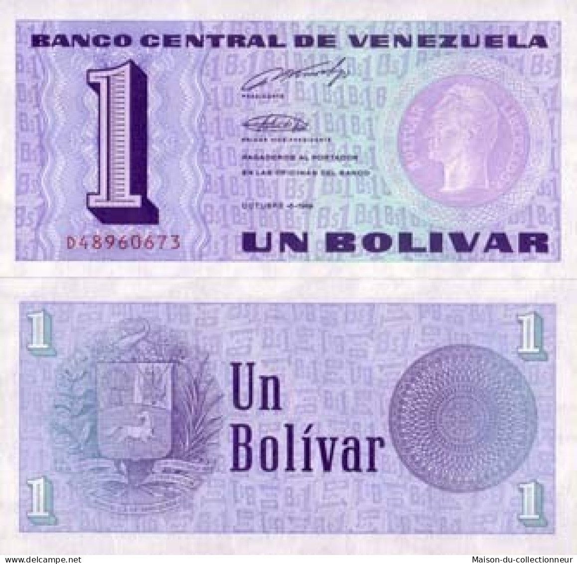 Billet De Banque Venezuela Pk N° 68 - 1 Bolivar - Venezuela