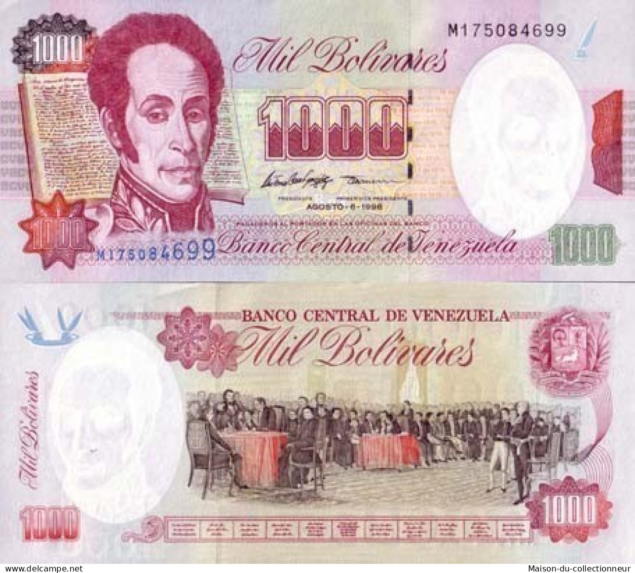 Billets De Banque VENEZUELA Pk N° 76 - 1000 Bolivares - Venezuela