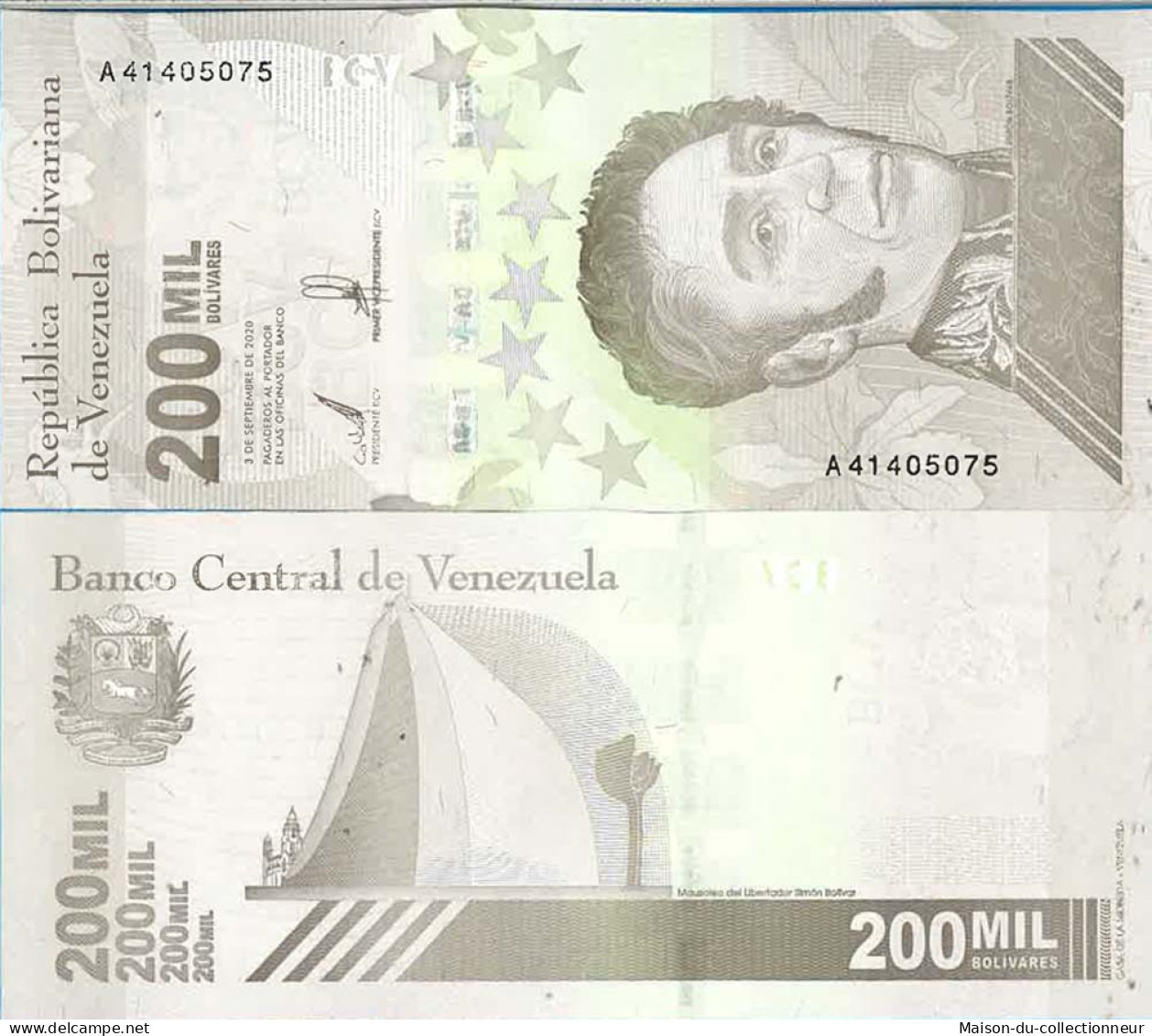 Billet De Banque Collection Venezuela - W N° 112 - 200 000 Bolivares - Venezuela