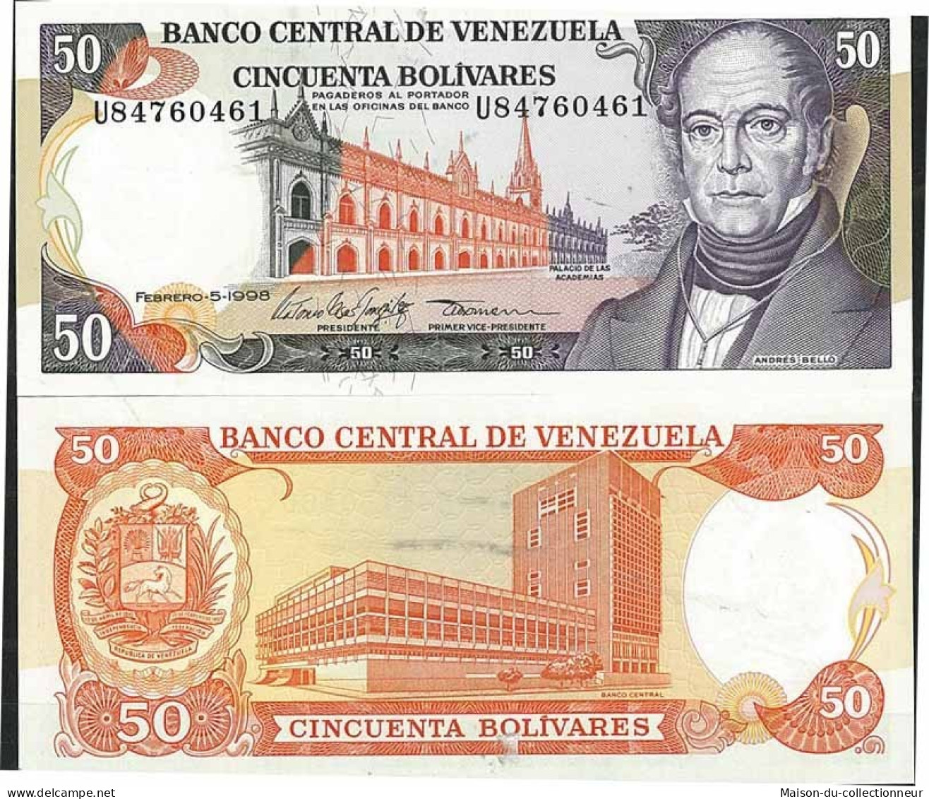 Billet De Banque Venezuela Pk N° 65 - De 50 Bolivares - Venezuela