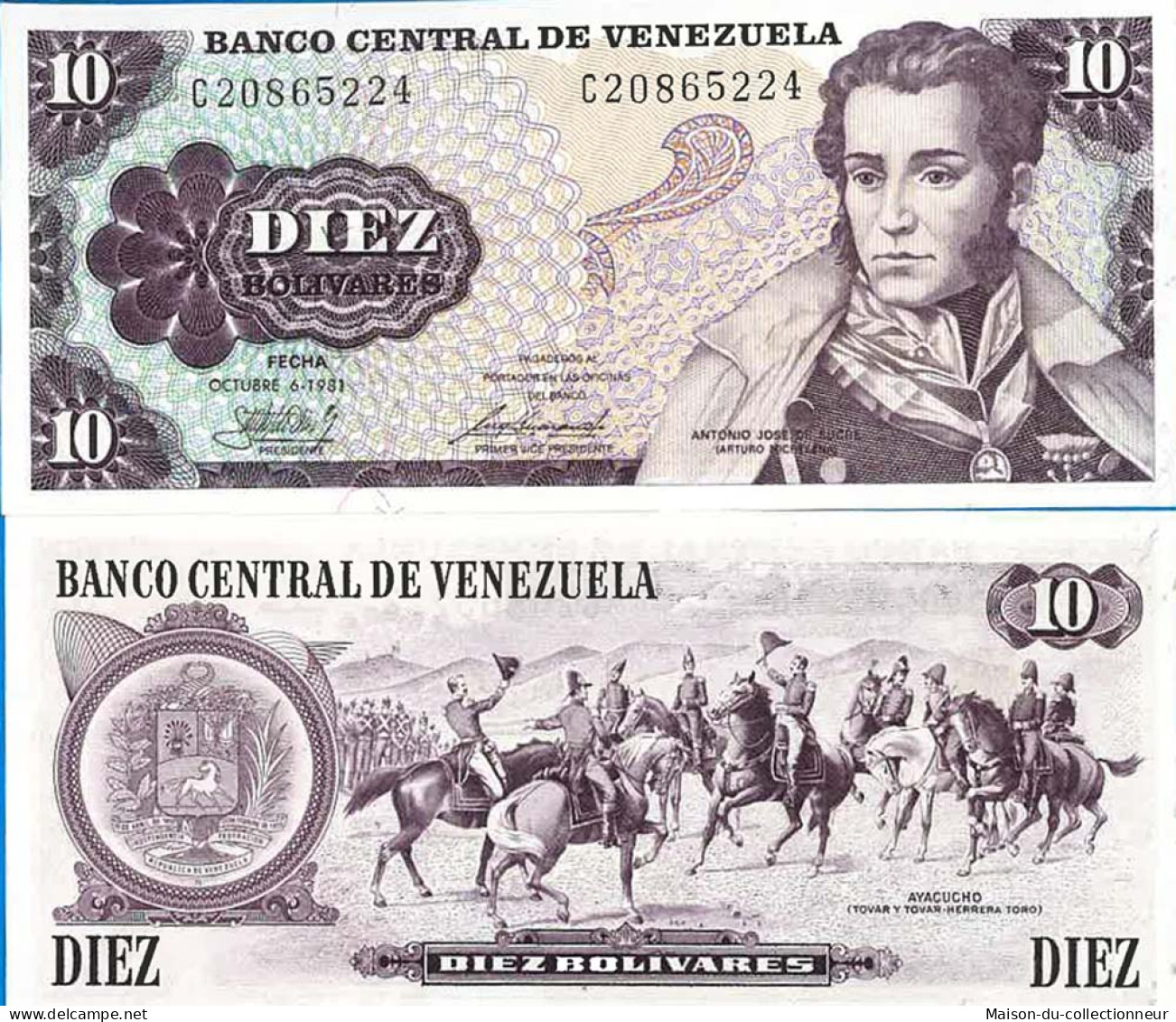 Billet De Banque Collection Venezuela - PK N° 60 - 10 Bolivares - Venezuela