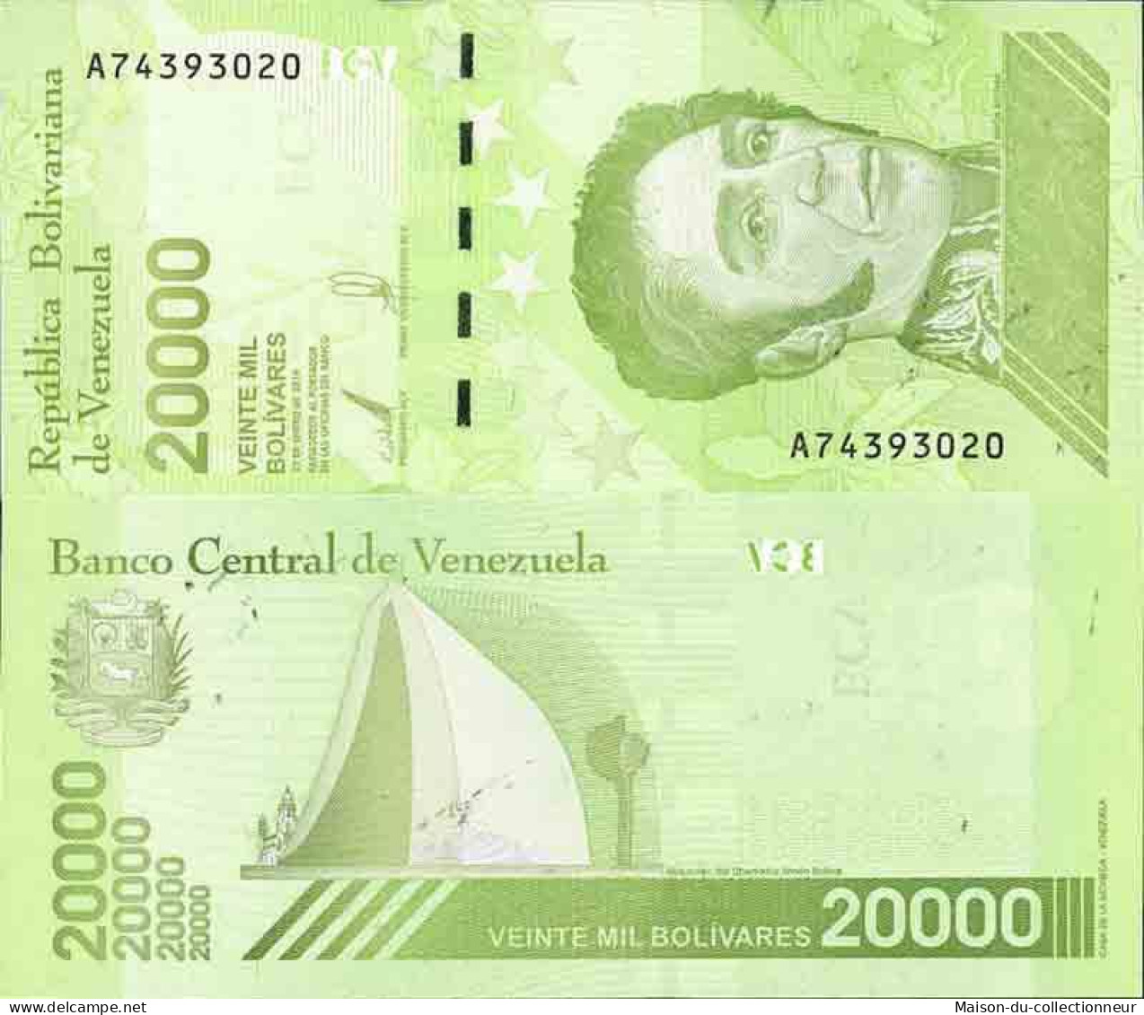 Billet De Banque Collection Venezuela - W N° 100 - 20 000 Bolivares - Venezuela