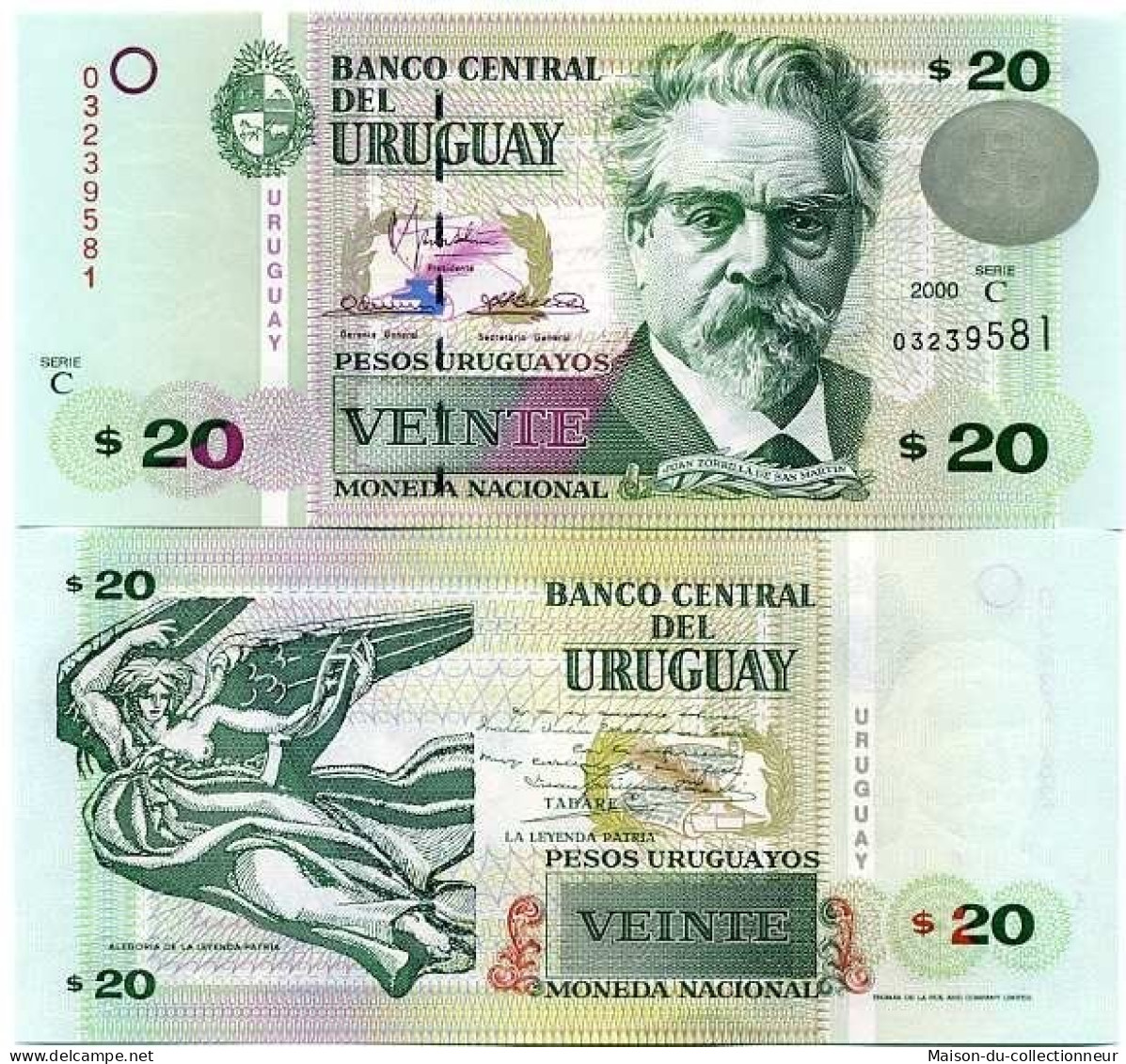 Billets Collection Uruguay Pk N° 74 - 20 PESOS - Uruguay