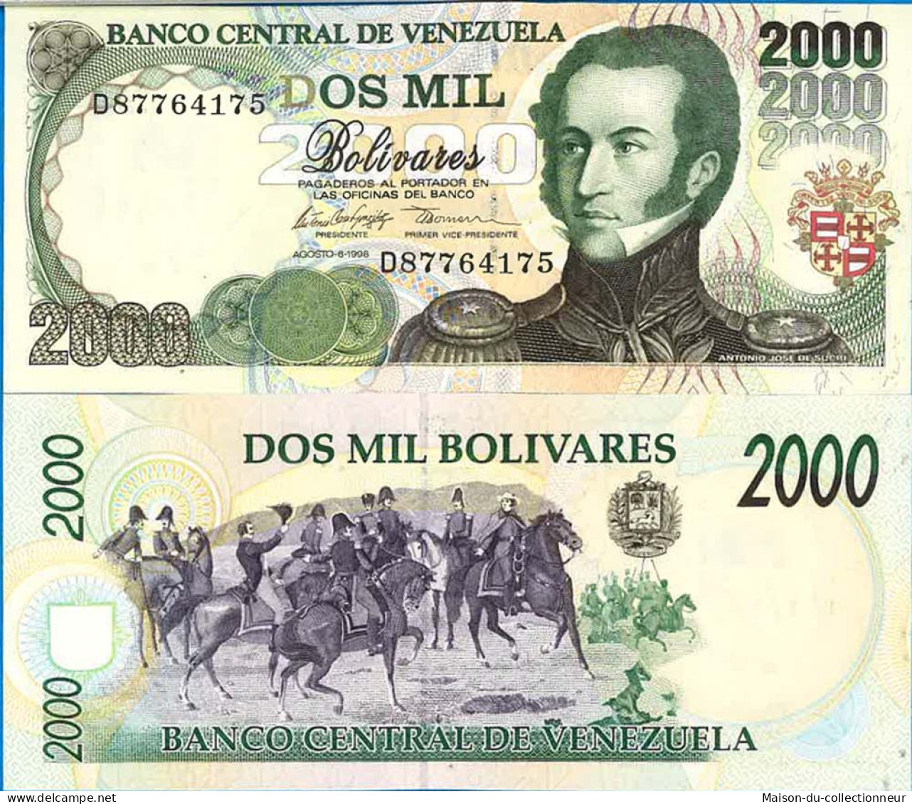 Billet De Banque Collection Venezuela - PK N° 77 - 2 000 Bolivares - Venezuela