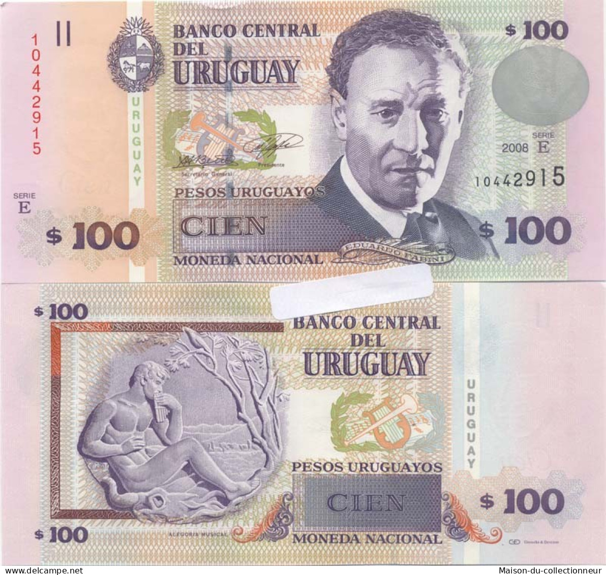 Billets Banque Uruguay Pk N° 88new 100 - 100 Pesos - Uruguay