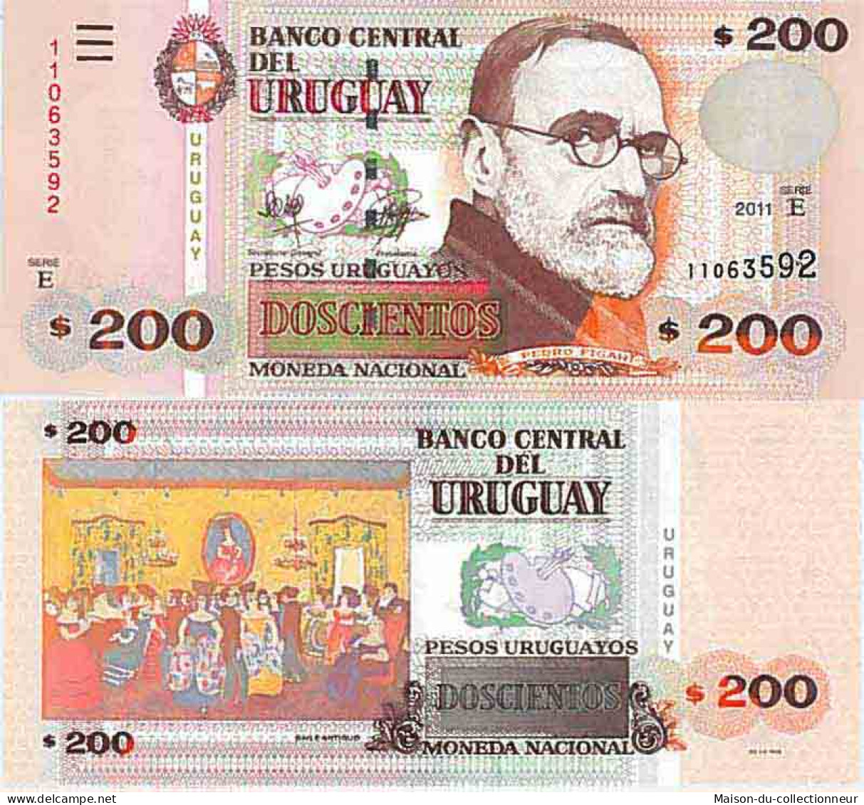 Billet De Banque Collection Uruguay - PK N° 89 - 200 Pesos - Uruguay