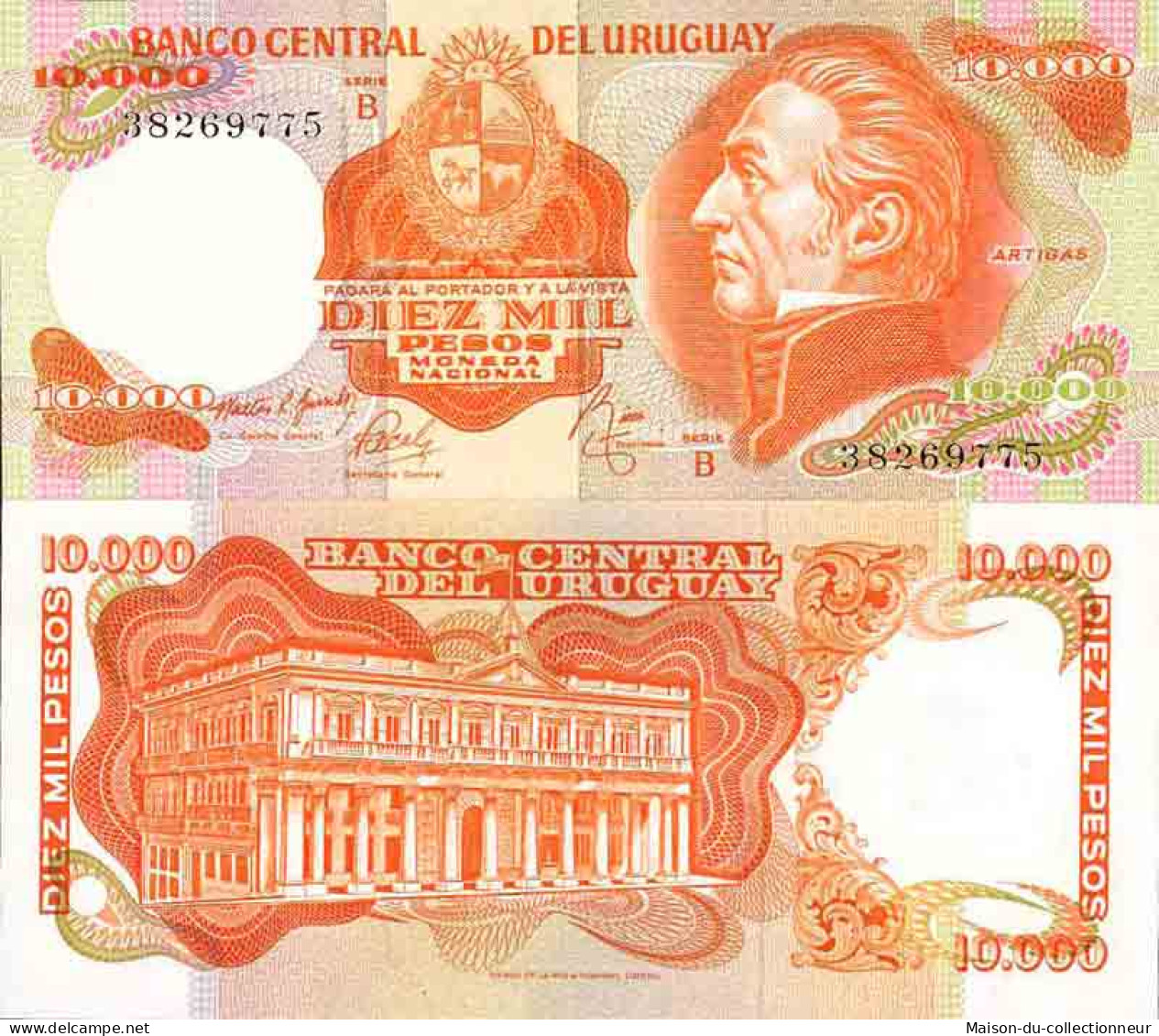 Billet De Banque Collection Uruguay - PK N° 53 - 10 000 Pesos - Uruguay