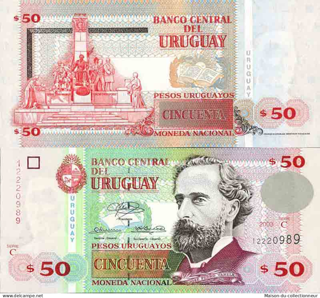 Billet De Banque Collection Uruguay - PK N° 84 - 50 Pesos - Uruguay