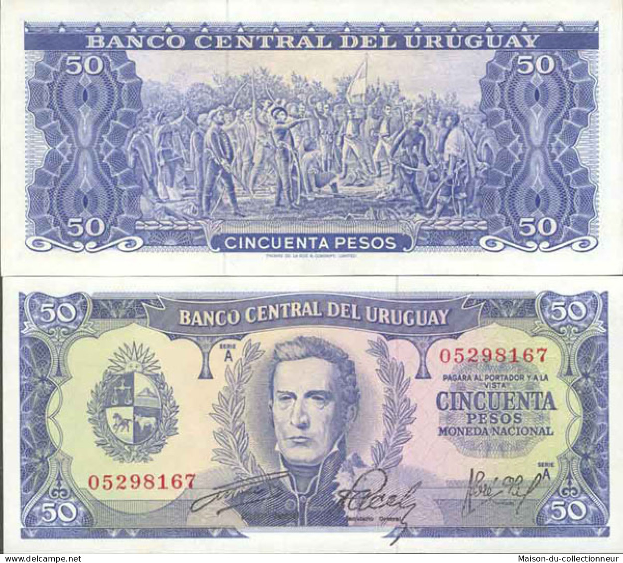 Billet De Banque Collection Uruguay - PK N° 46 - 50 PESOS - Uruguay