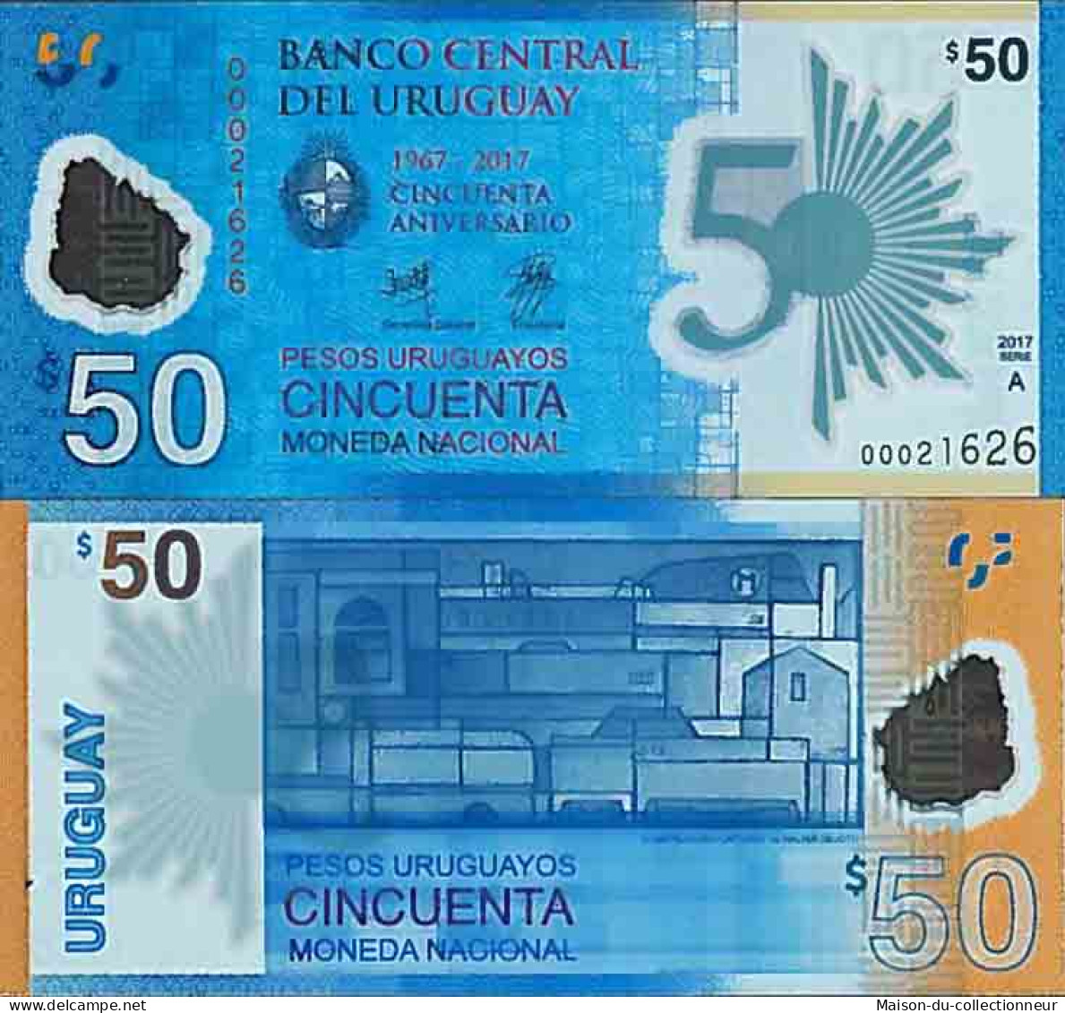 Billet De Banque Collection Uruguay - PK N° 100 - 50 Pesos - Uruguay