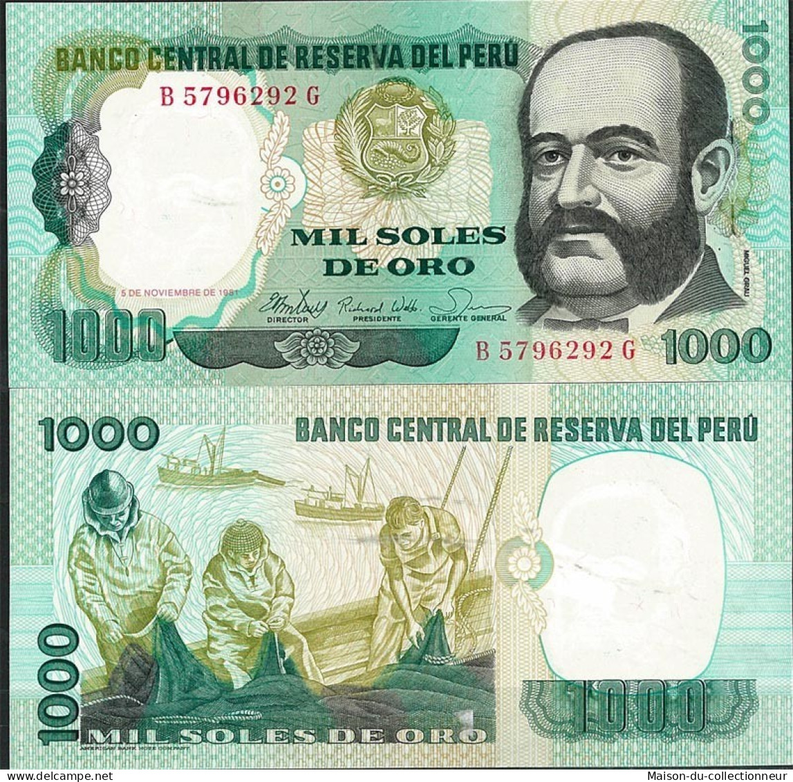 Billet De Banque Perou Pk N° 122 - De 1000 Soles - Perù