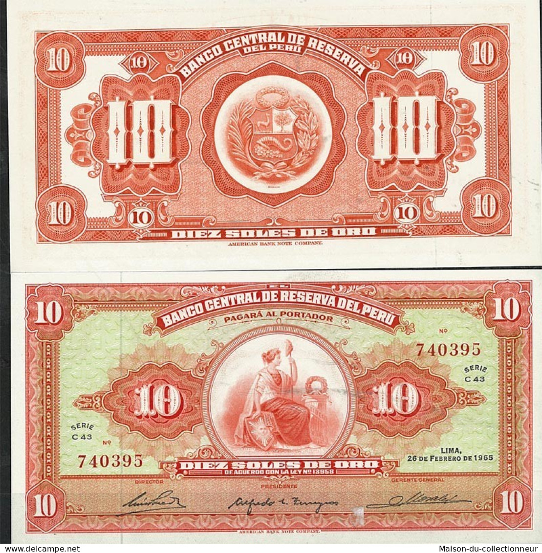 Billet De Banque Perou Pk N° 88 - De 10 Soles - Perú