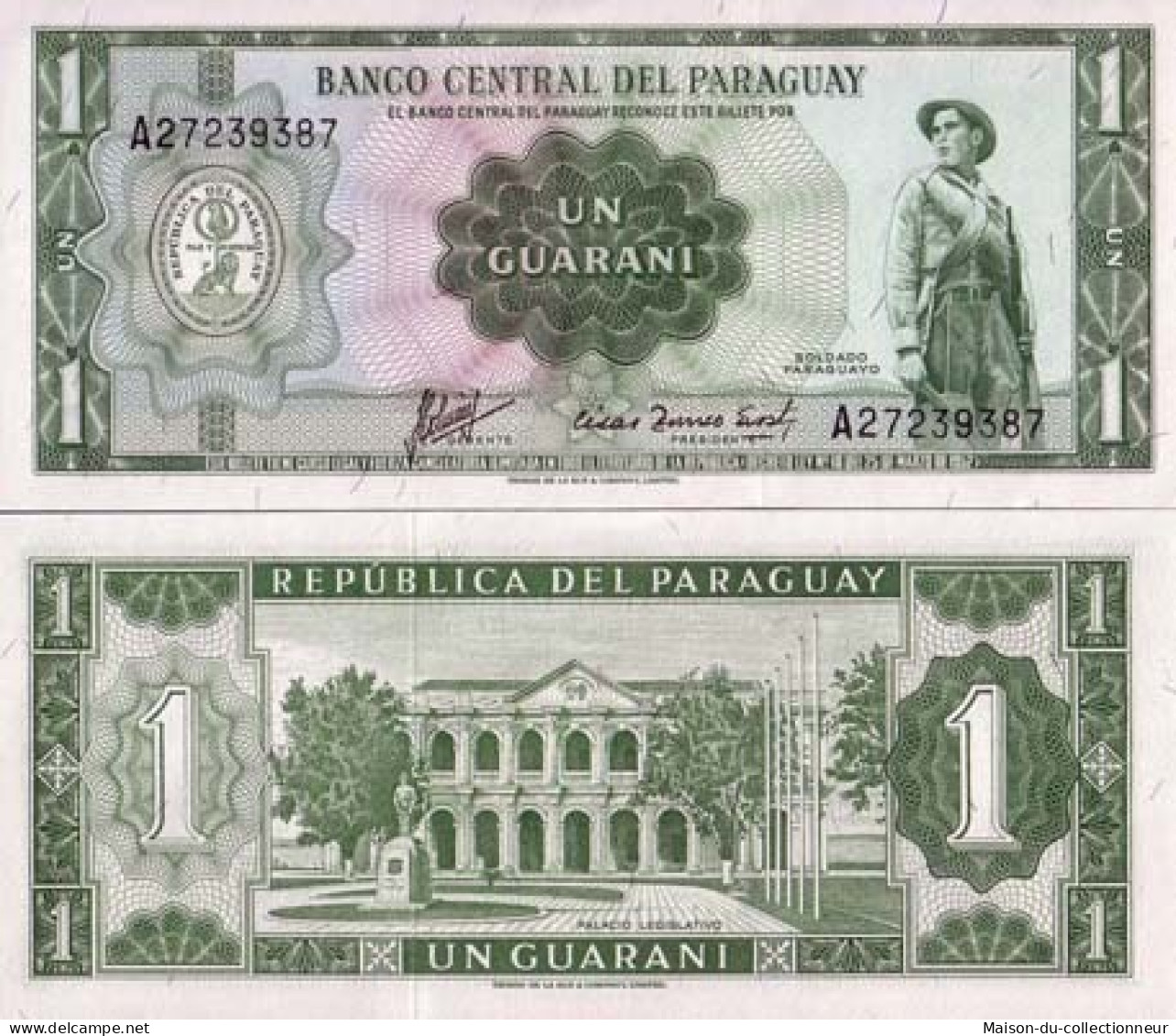 Billets Collection Paraguay Pk N° 193 - 1 Guaranis - Paraguay