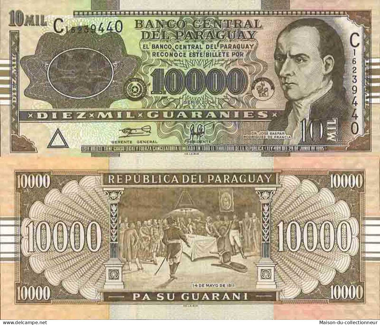 Billet De Banque Collection Paraguay - PK N° 224 - 10 000 Guaranis - Paraguay