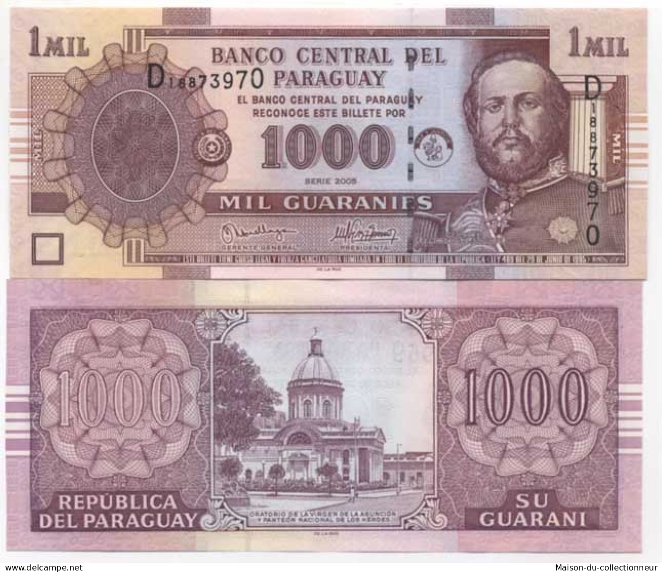 Billets Collection Paraguay Pk N° 222 - 1000 Guaranies - Paraguay