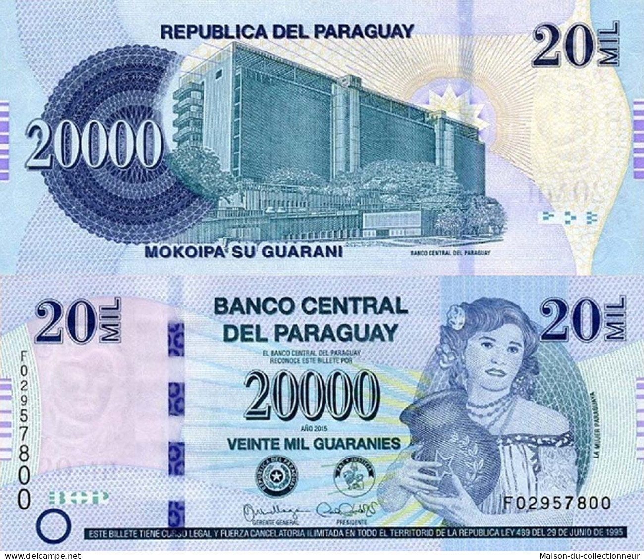 Billet De Banque Collection Paraguay - PK N° 238 - 20 000 Guaranies - Paraguay