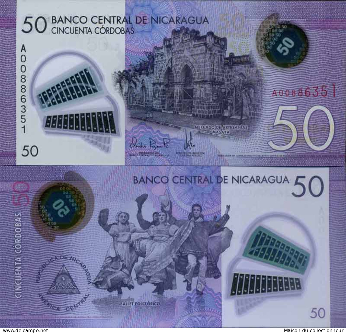 Billet De Banque Collection Nicaragua - PK N° 211 - 50 Cordobas - Nicaragua