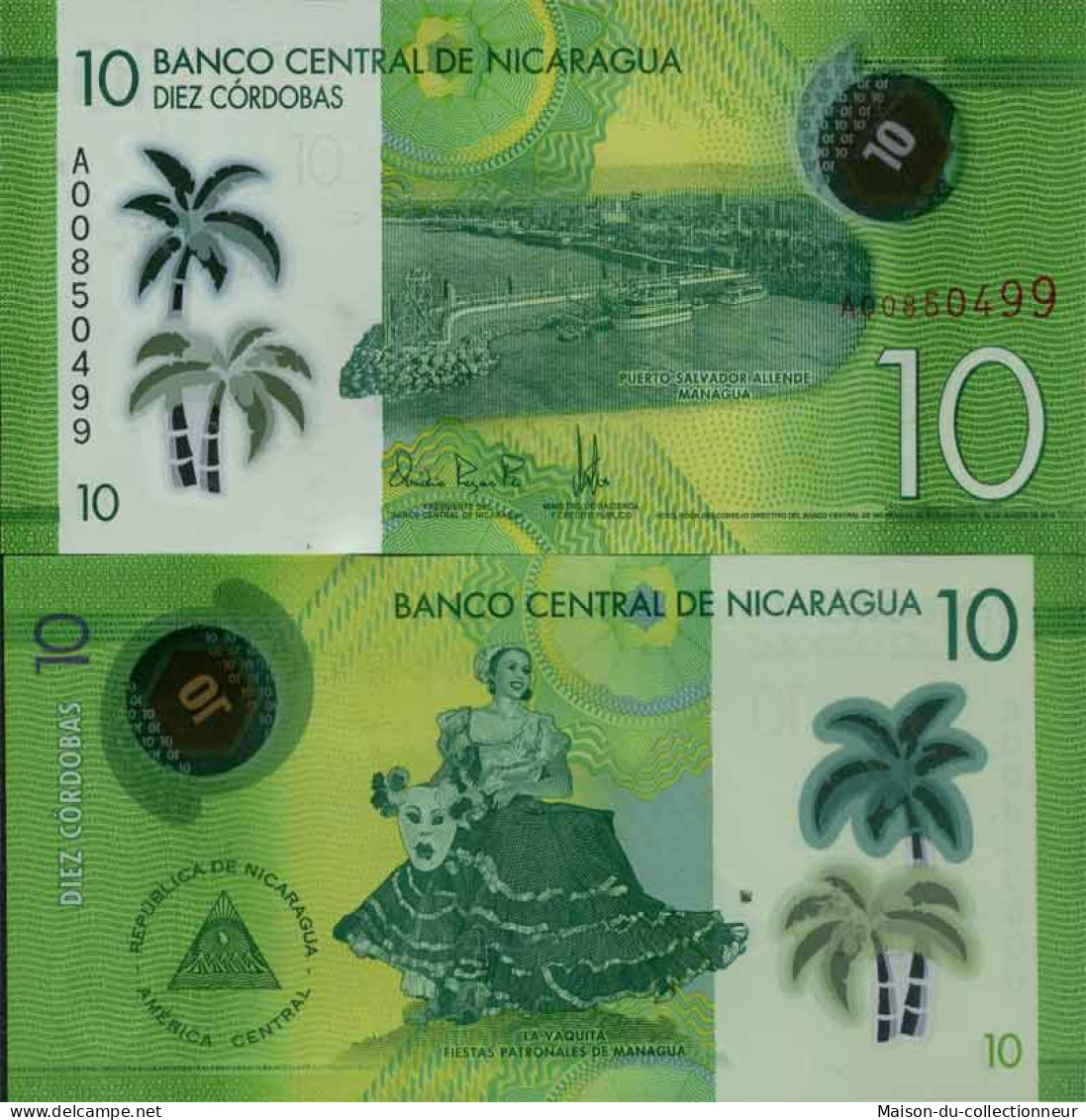 Billet De Banque Collection Nicaragua - PK N° 209 - 10 Cordobas - Nicaragua